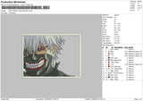 Ken Kaneki Rectangle Embroidery File 5 sizes