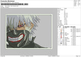 Ken Kaneki Rectangle Embroidery File 5 sizes