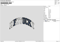 Kentuckytext Embroidery File 6 sizes