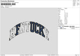 Kentuckytext Embroidery File 6 sizes