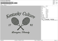 Kentucky Embroidery File 6 sizes