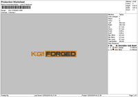 Kg1text Embroidery File 6 sizes