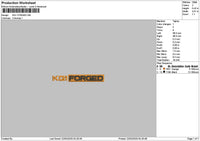 Kg1text Embroidery File 6 sizes