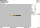 Kg1text Embroidery File 6 sizes