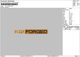 Kg1text Embroidery File 6 sizes