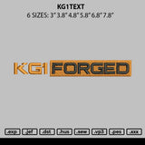 Kg1text Embroidery File 6 sizes