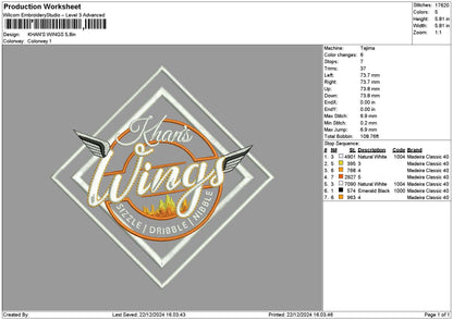 Khanstext Embroidery File 6 sizes