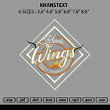 Khanstext Embroidery File 6 sizes