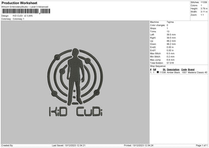 Cudi V2 Embroidery File 6 sizes