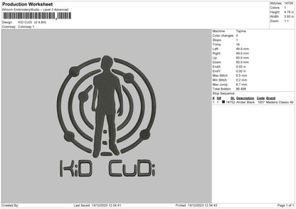 Cudi V2 Embroidery File 6 sizes