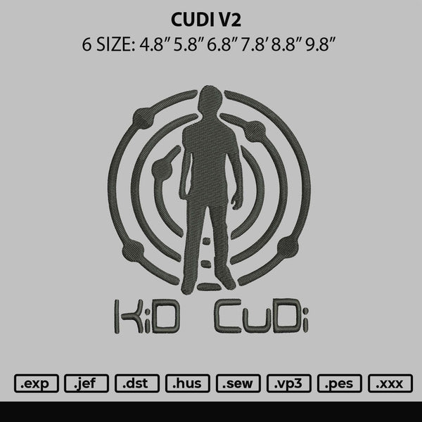 Cudi V2 Embroidery File 6 sizes