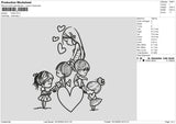 Kids Embroidery File 6 sizes