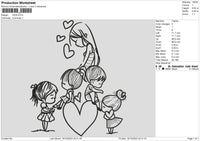 Kids Embroidery File 6 sizes