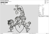 Kids Embroidery File 6 sizes