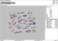 Kids Signature Embroidery File 6 sizes