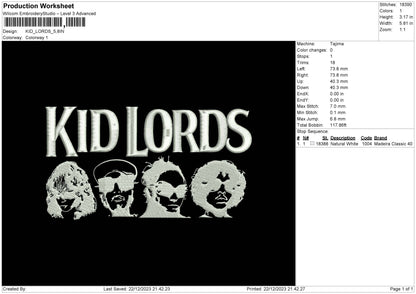 Lods Flat Embroidery File 6 sizes