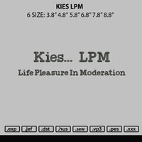 Kies Plm Embroidery File 6 sizes
