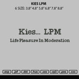 Kies Plm Embroidery File 6 sizes