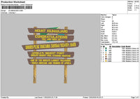 Kilimanjarotext Embroidery File 6 sizes