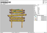 Kilimanjarotext Embroidery File 6 sizes