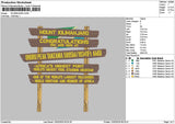 Kilimanjarotext Embroidery File 6 sizes