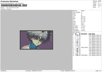 Killua Zoldyck Embroidery File 4 size