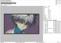 Killua Zoldyck Embroidery File 4 size