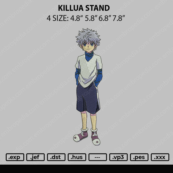 Killua Stand Embroidery File 4 size