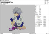 Killua Sitdown Embroidery File 4 size