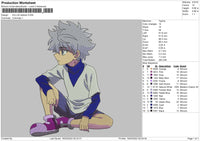 Killua Sitdown Embroidery File 4 size
