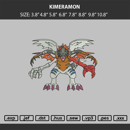 KIMERAMON Pokemon Embroidery Machine Design File 6 sizes