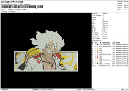 Kimetsu Rectangle V4 Embroidery File 5 sizes