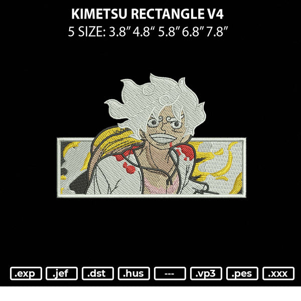 Kimetsu Rectangle V4 Embroidery File 5 sizes