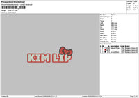 Kimtext Embroidery File 6 sizes