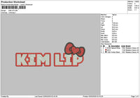 Kimtext Embroidery File 6 sizes
