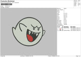 King Boo Embroidery File 5 sizes
