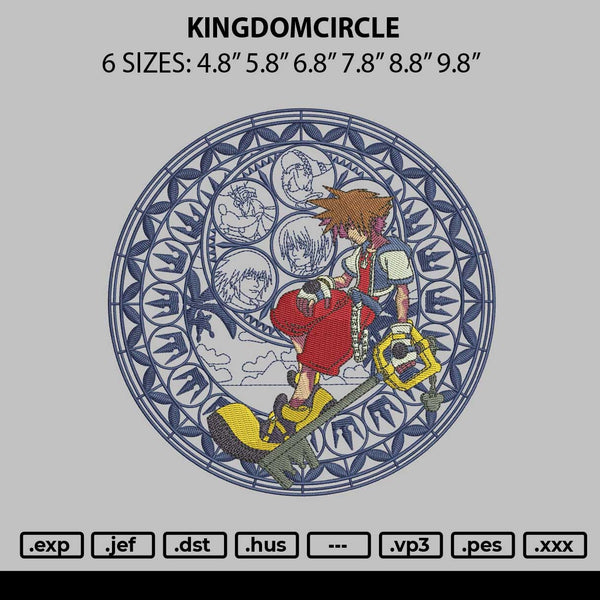 Kingdomcircle Embroidery File 6 sizes