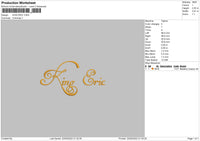 King Eric Embroidery File 4 size