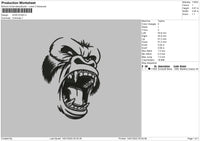 King Kong Embroidery File 5 size