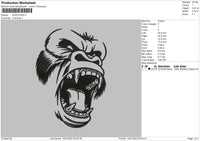 King Kong Embroidery File 5 size