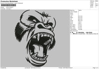 King Kong Embroidery File 5 size