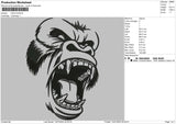 King Kong Embroidery File 5 size