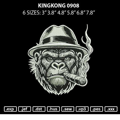 Kingkong 0908 Embroidery File 6 sizes