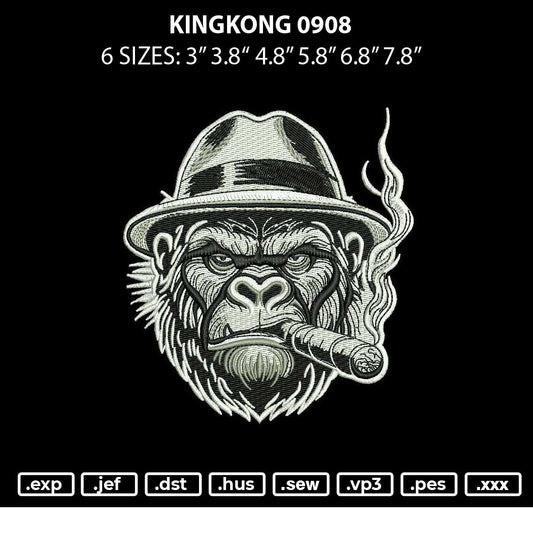 Kingkong 0908 Embroidery File 6 sizes