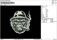 Kingkong 0908 Embroidery File 6 sizes