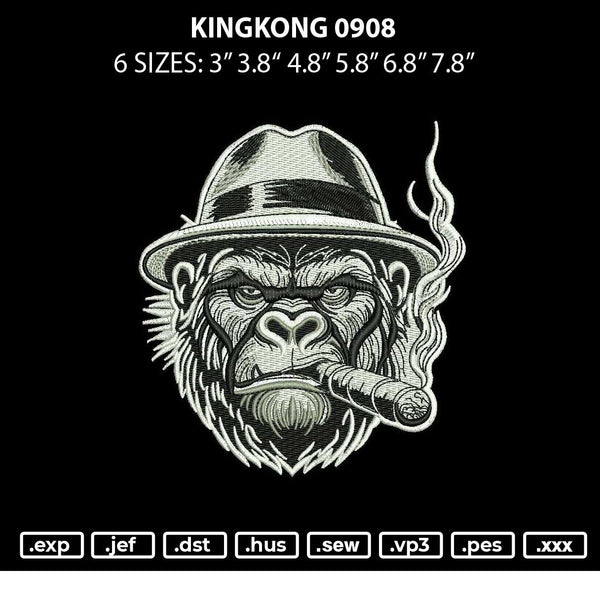 Kingkong 0908 Embroidery File 6 sizes