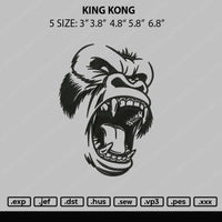 King Kong Embroidery File 5 size