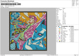 Kira Yoshikage Embroidery File 4 size