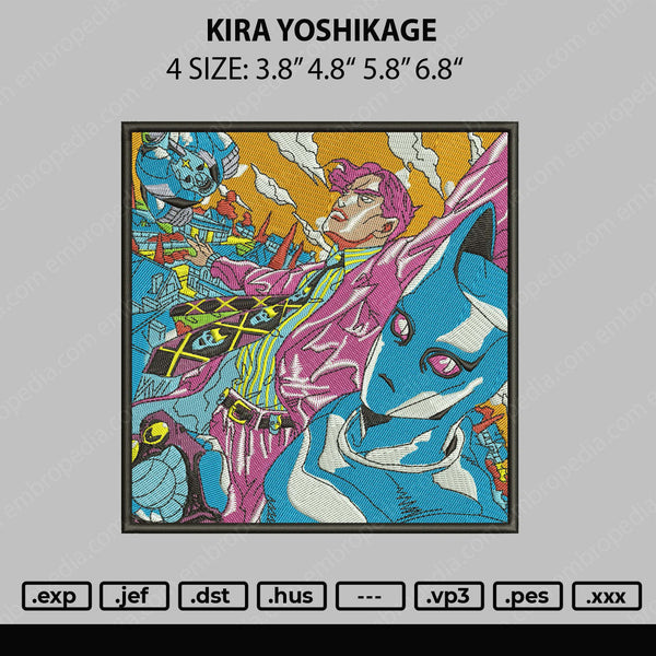 Kira Yoshikage Embroidery File 4 size