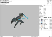 Kirito Embroidery File 4 size